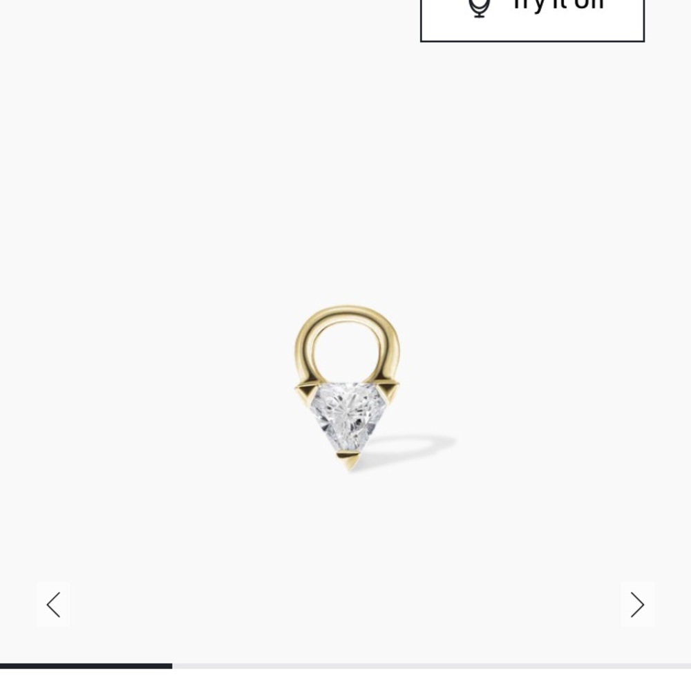 Maria Tash Diamond Triangle Charm
